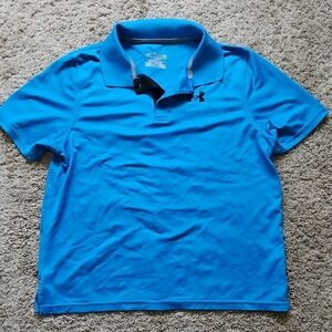 Under Armour Blue Polo Shirt, Youth Size XL